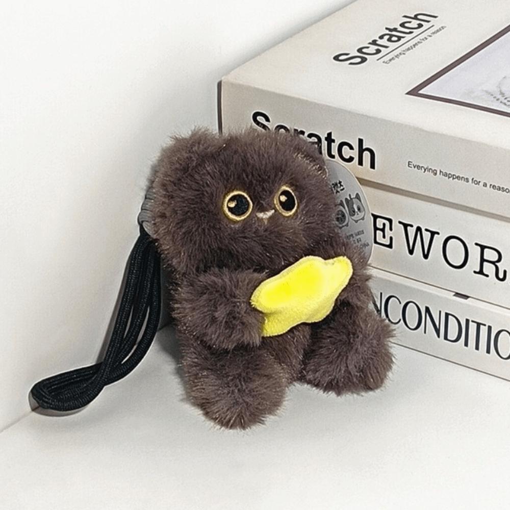 Soft Plush Cat Bag Charm Portable Stuffed Cat Toy New Kitten Pendant Purse Accessory
