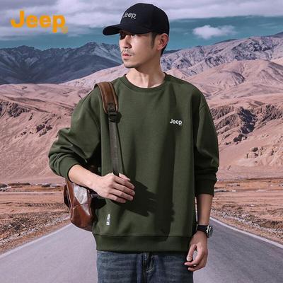 Men's Loose Fit Round Neck Pullover Sweatshirt