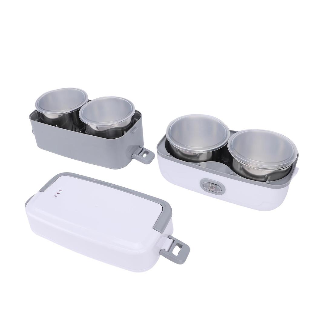 250W Electric Lunch Box with 4 Stainless Steel Food Container Multifunctional Insulated Plug In Heated Lunch Box for