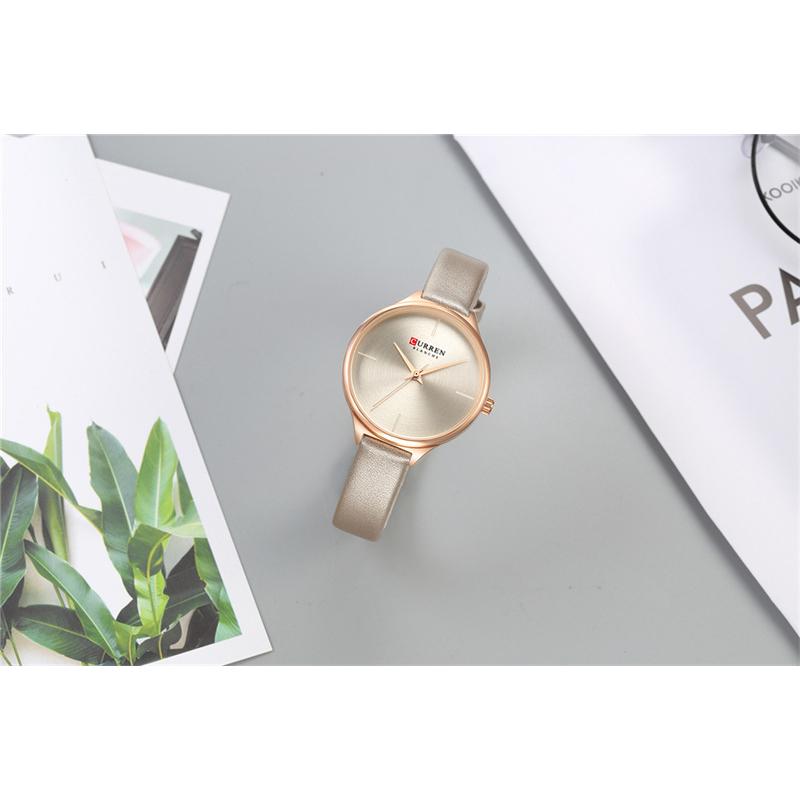 CURREN New Top Ladies Watch Casual Quartz Watch Belt Simple Small Freshmen Watch