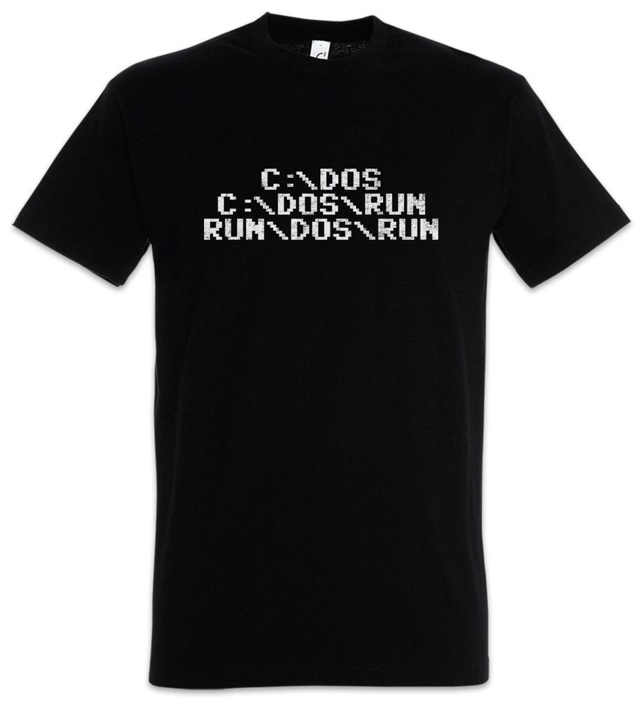 Run Dos Run T-Shirt Fun Geek Nerd Computer Science Scientist Programmer Coder