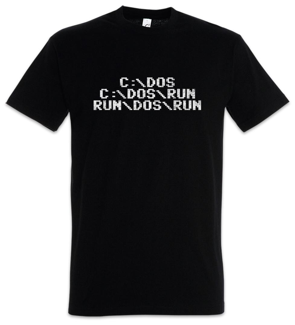 Run Dos Run T-Shirt Fun Geek Nerd Computer Science Scientist Programmer Coder XXL