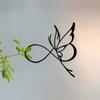 Metal Butterfly Wall Art Infinity Symbol Modern Decor Black Steel Indoor Outdoor
