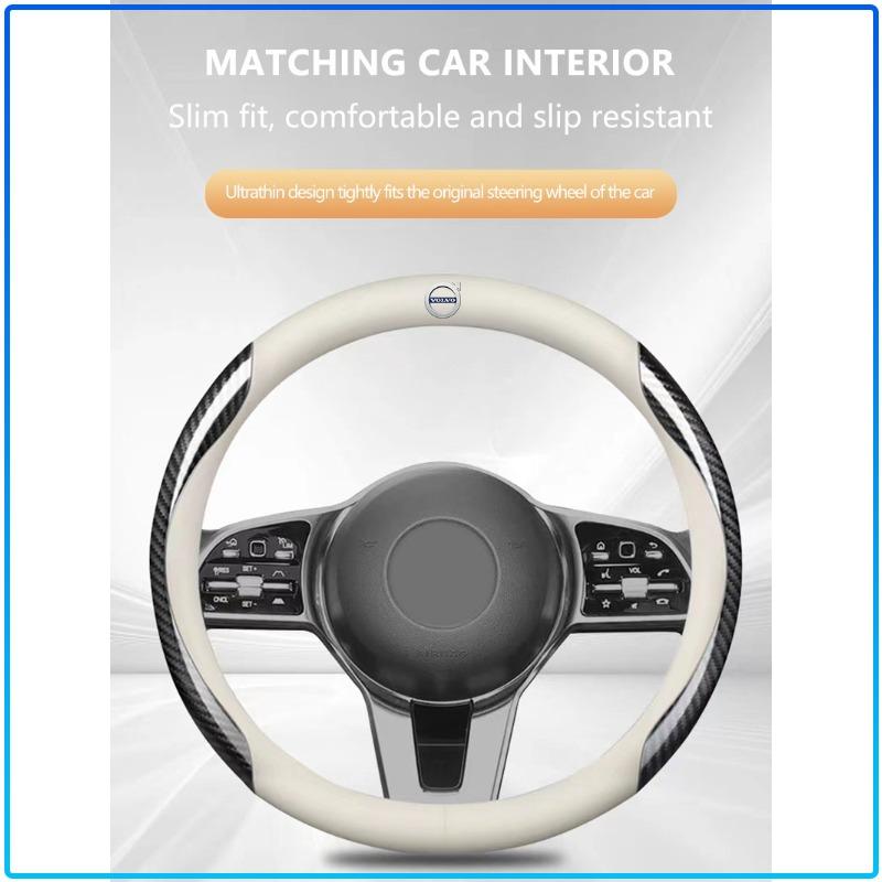 Microfiber Leather Anti-Slip Car Steering Wheel Cover Car Goods For Volvo XC90 XC60 XC70 XC40 V90 V60 V40 C70 C30 S80