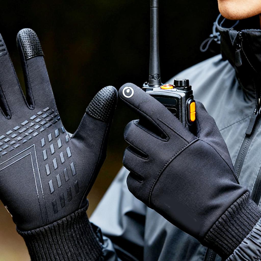 Winter Waterproof Gloves Touch Screen Warm Gloves Non Slip Full Finger Insulated Glove for Cycling Mountaineering Gray XL