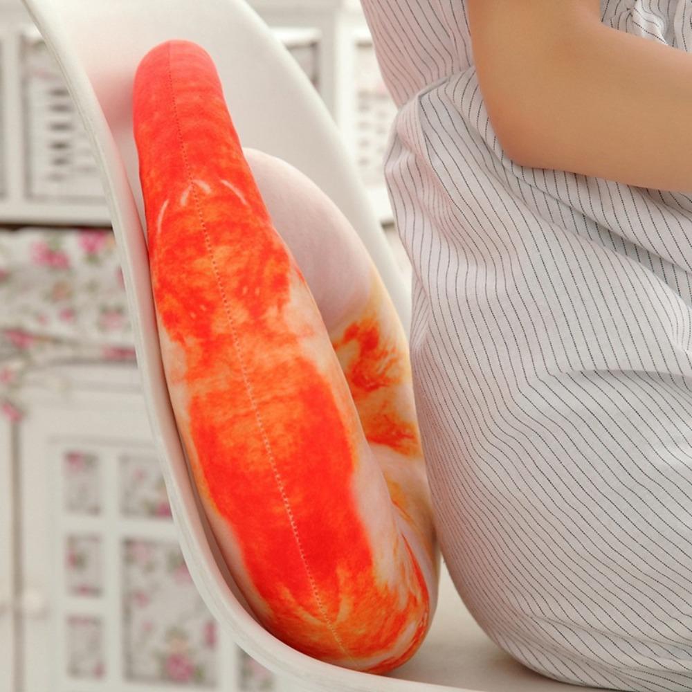 U Neckpillow Simulated Shrimp Poop Head Set Simulated Shrimp Plush Peeled Prawns Plush Toys Girl