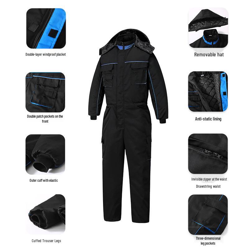 Cold Storage Cotton Jumpsuit Ski Suit & Ice Fishing Winter Workwear