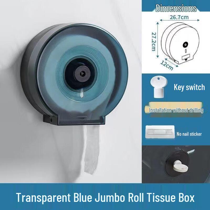 Wall-Mounted Waterproof Large Roll Toilet Paper Dispenser