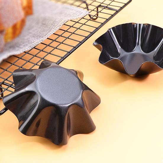 Tortilla Pan Set Tortilla Shell Pans Nonstick Carbon Steel Taco Salad Bowl Makers Flower-shaped Cake Mold