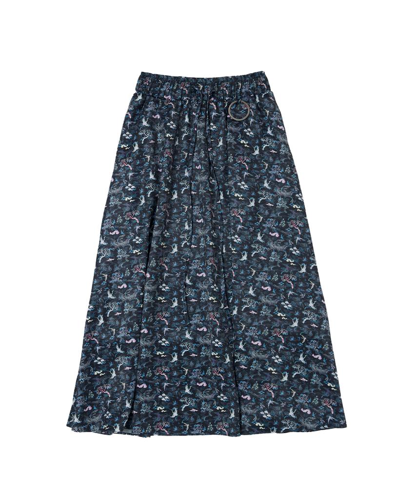 A Nothing Nacre K-Art Long-Skirt (Navy)