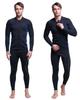 Men's 3mm Thickened Warm Diving and Surfing Wetsuit Top with Front Zipper