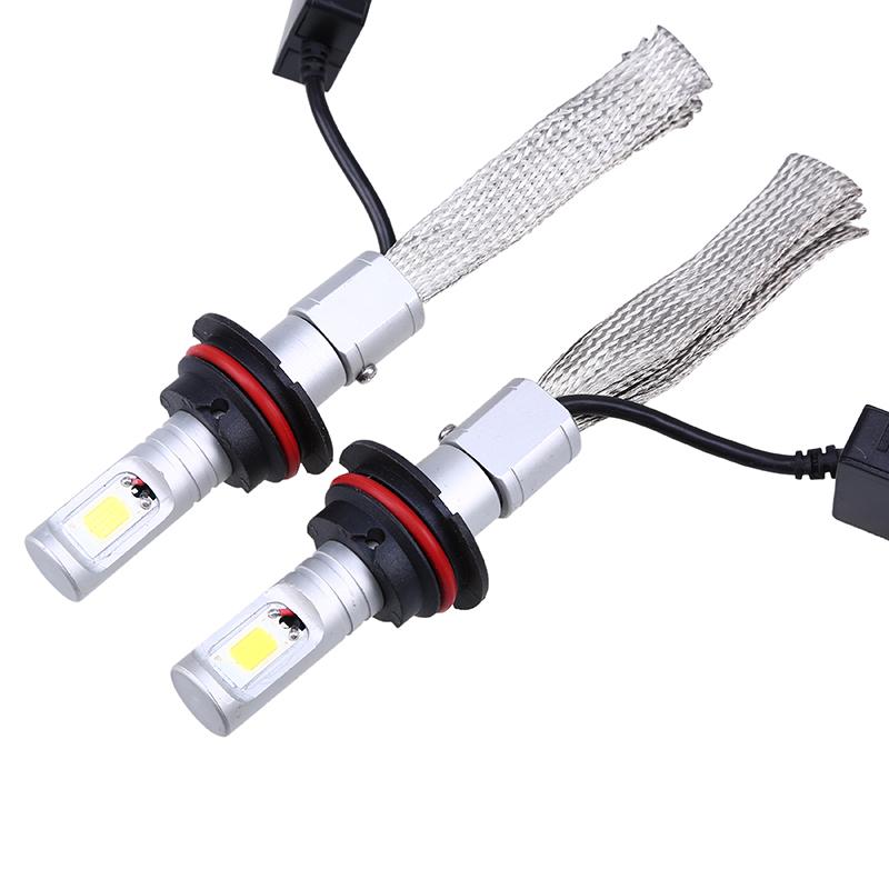 1 Pair Auto Car Headlight Bulbs Waterproof Surper Bright 6500K White External Light 9004/9007