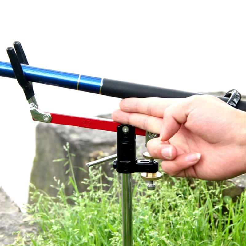 Stainsless Steel Fishings Rod Holder 360Degree Adjustable Fixed Rack Fishings Poles Stand Equipment for Ground, Beach
