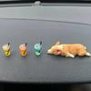 Autodekoration Hund Schlafen Corgi Mini Kleines Tier Center Zubehör Dekoration Konsole Cartoon Puppe Auto Innenraum Zubehör H2W7