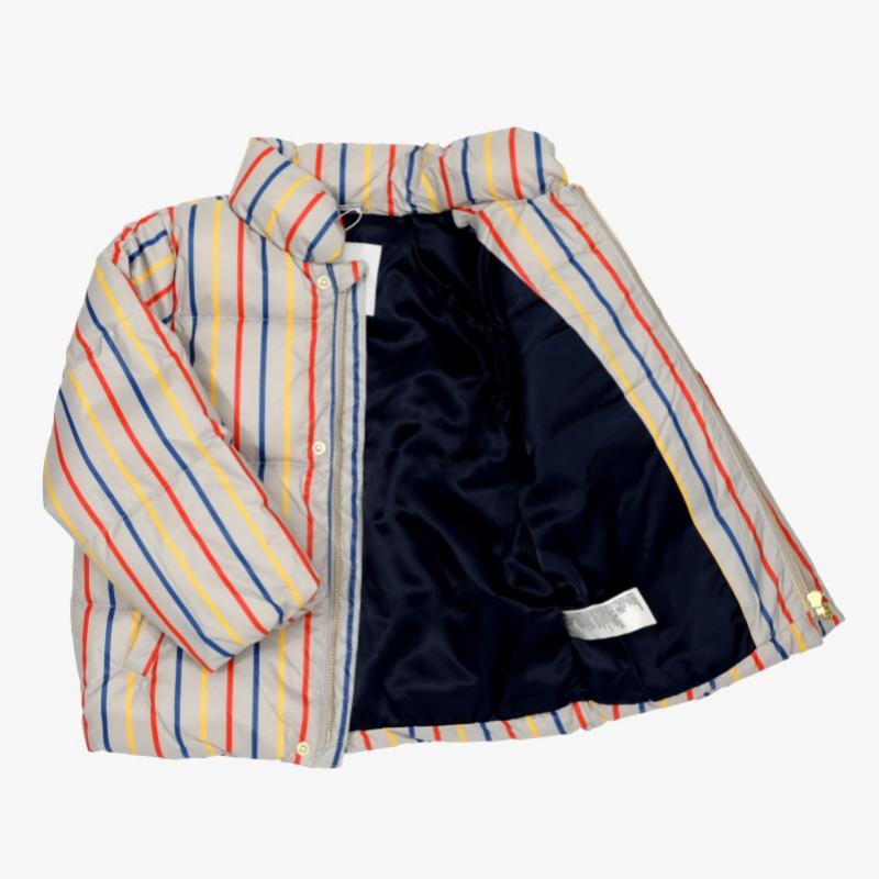 Mini Rodini Kids Jacket Clover Emb Stripe Citypuffer 2571013500