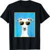 Whippet Portrait Pop Art Dog with Sunglasses T-Shirt