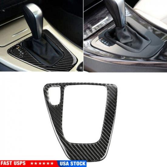 Carbon Fiber Interior Gear Shift Cover Trim For BMW 3er E90 2006-2011