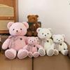 New Golden Sable Teddy Bear Plush Toy Cute Bow Bear Doll Children's Pillow Doll