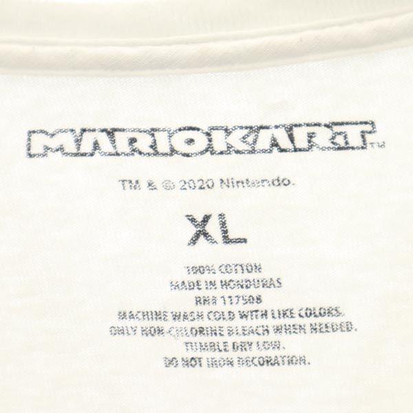 MARIOKART Short sleeve T-shirt XL White system Mario Racer Race Men's Used