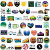 50 100Pcs Outdoor Travel Stickers Hiking Adventure Wilderness Camping Vinyl Decal Water Bottle Laptop Cup Car Waterproof