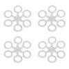 50pcs Round Bait Ring Clear Durable Snowflake European Fishing Pellet Bait Bands For Carp Fishing