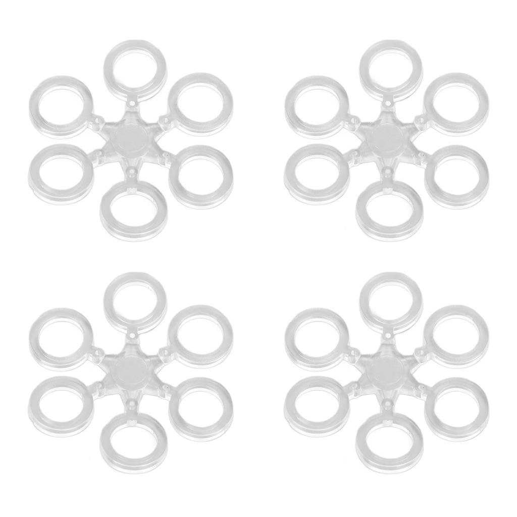 50pcs Round Bait Ring Clear Durable Snowflake European Fishing Pellet Bait Bands For Carp Fishing