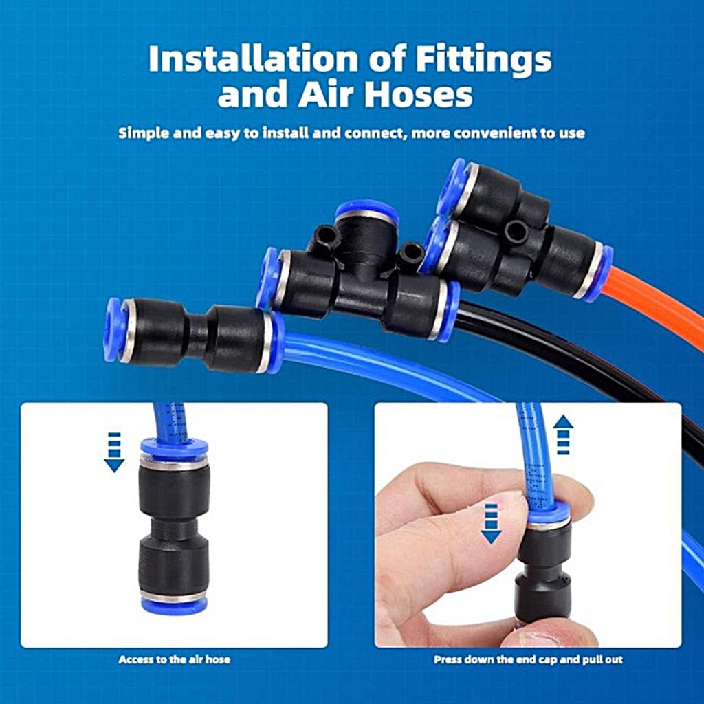 60pcs Quick Connect Air Hose Fittings Easy Installation Aluminum Fit for Automotive & Home Use Auto Repair & Gardening