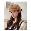 Pălărie nouă de toamnă și iarnă Pălărie octogonală versatilă de culoare uni Pălărie mică de dovleac