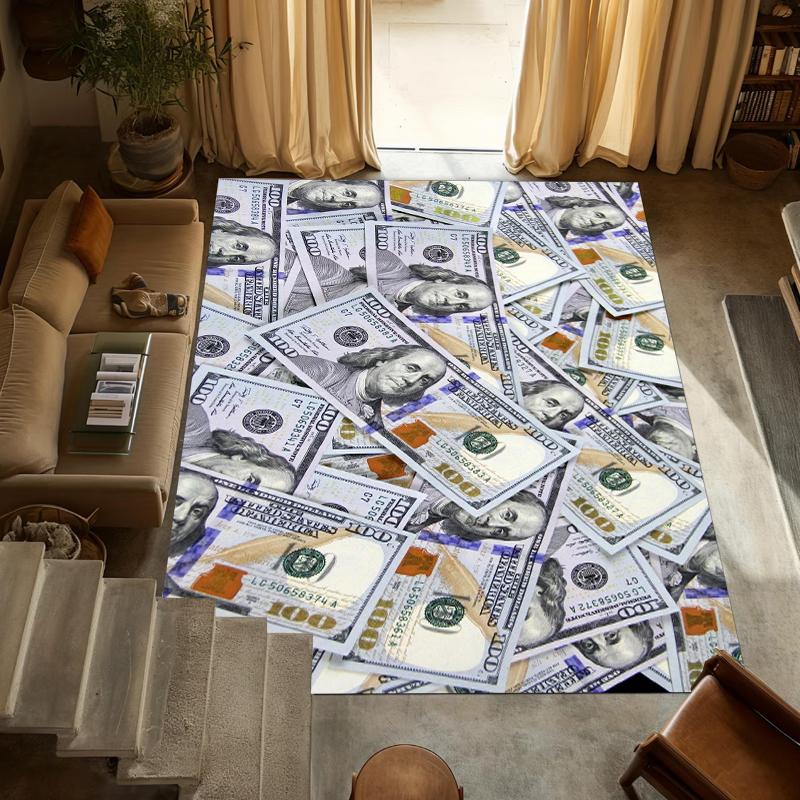 Soldi Dollaro Banconota Tappeto da Cucina Tappetino Tappeto Decorazione Casa Corridoio Lungo Cucina Contanti Ricchezza Lusso Oro Ricco Elegante Interno