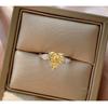 Gica Gema New Silver 925 Jewelry Heart-shaped Temperament Elegant Ring Women's Exquisite Jewelry Silver Party Senior Valentine's Day Gift