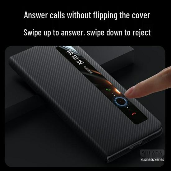 Honor Magic V6 Flip Case: Magnetic, Shockproof, Fiber Texture Business Protective Cover