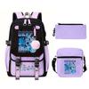 Animation Cartoon Peripheral Printing Children'S Backpack Campus Large Capacity Primary And Secondary School Students Schoolbag Three-Piece Set