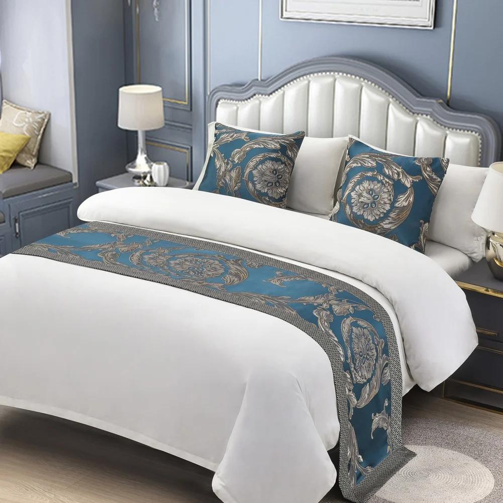 Luxury Floral Bedspreads Bed Runner Throw Bedding Single Queen King Bed Cover Towel Home Hotel Decorations