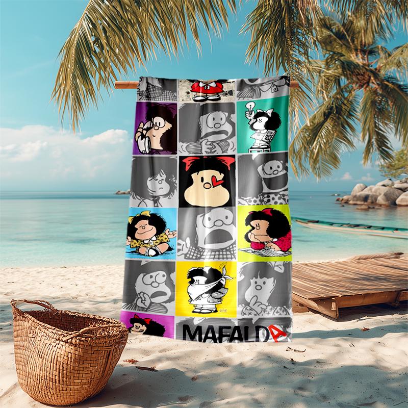 Mafalda beach towel Outdoor camping Beach towel for vacation swim Outdoor pool Absorbent bath towel