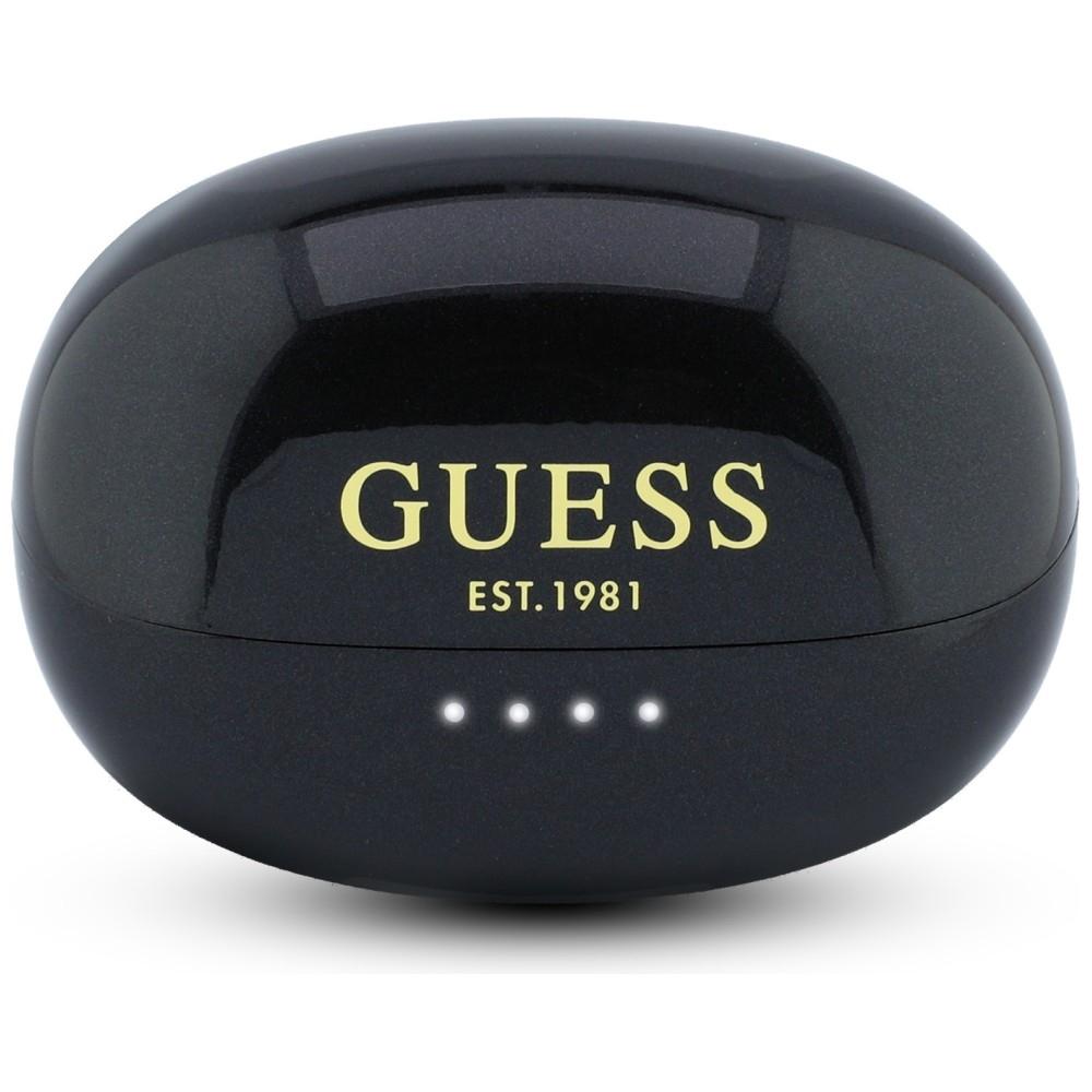 OWS Guess Metalic Finish Electropated Parts Classic Logo Headphones Black