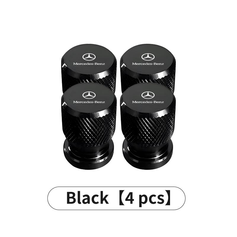 For Mercedes Benz 4pcs Car Wheel Tire Valve Caps Tyre Stem Airdust Waterproof W202 W212 W126 W140 W168 W177 CLS GLE GLC GLS CLA