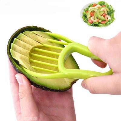 1 Stück 3-in-1 Avocado-Schneider, Sheabutter-Entkerner, Butterfrucht-Schäler, Schneider, Fruchtfleisch-Separator, Plastikmesser, Küchen-Gemüsewerkzeuge