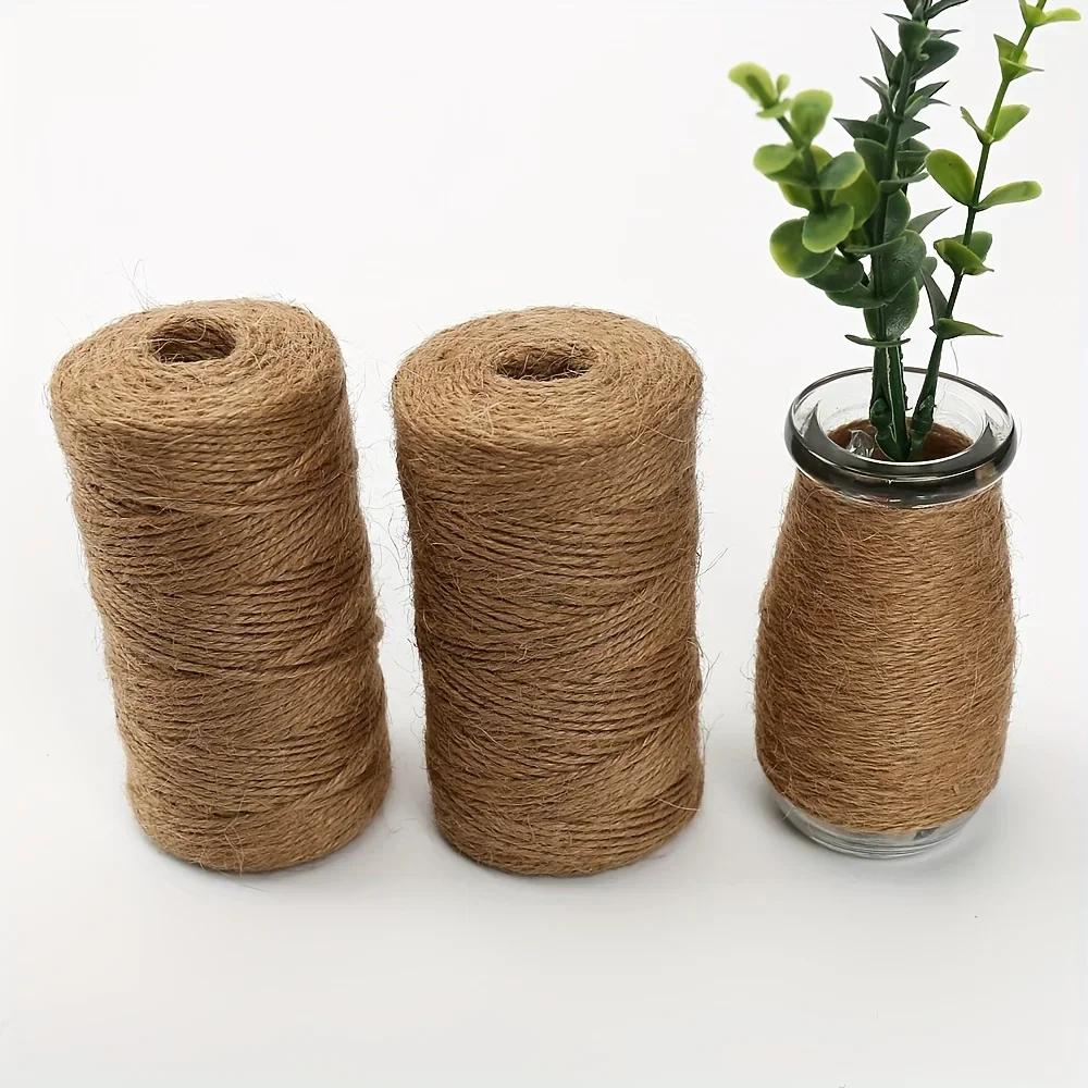 2/1Rolls Vintage Hand Woven Hemp Rope, DIY Lighting Halloween Christmas Wedding Decoration Hemp Rope, Sturdy and Durable