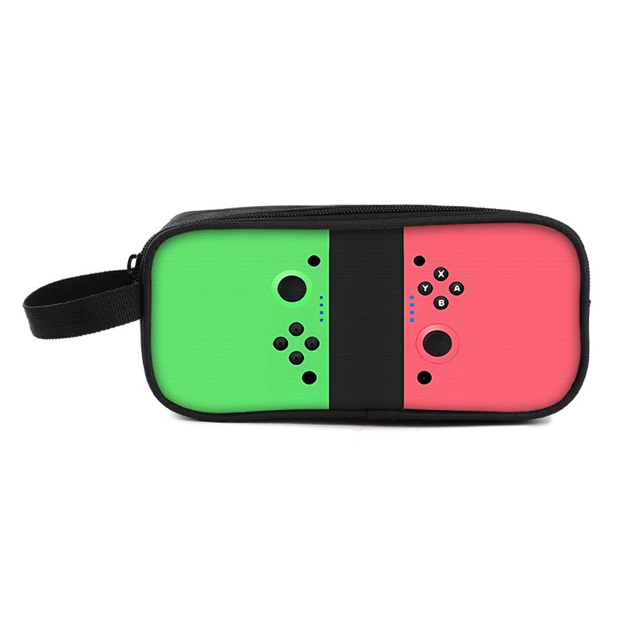 Games Console Double Layered Pencil Case With Handheld For Boy/Girls Best Gifts 2D Flat Cartoon Pencil Bag School Supplies