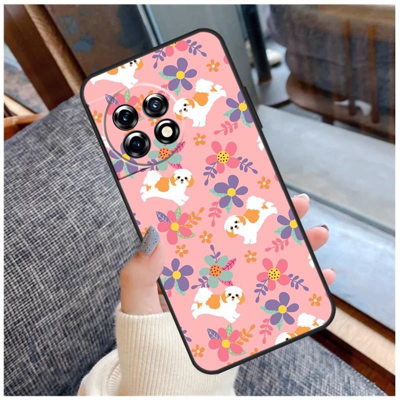 Cartoon Shih Tzu Dog Case For OnePlus 13T 8T 10T 9 10 Pro 15 13 12 11 13R 12R Nord CE 5 2 3 4 Lite N20 N30 Coque