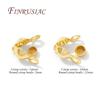 100pcs/lot 18K Gold Plated Connector Clasps Crimps Beads For Bracelets Necklace DIY Jewelry Making Supplies,Crimps Cover