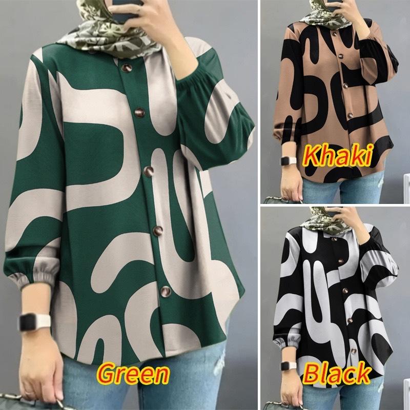 Plus Size Women's New Fashion Floral Shirt