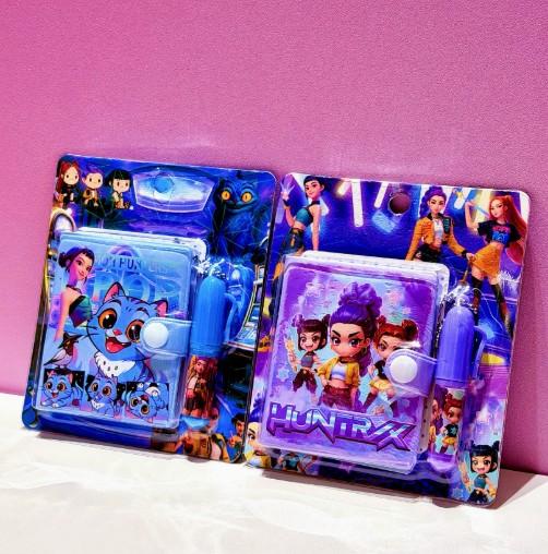 

New Hot KPOP Hunter Girl Notebook Cartoon Stationery Set, Includes Notebook and Ballpoint Pen Student Stationery Supplies
