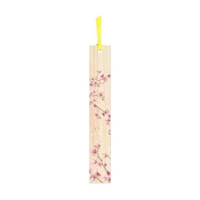 ALPHAX Wooden Bookmark, Made In Japan, Hinoki Cypress Bookmark, Cherry Blossom Design, Natural Wood, Japanese Traditional Beauty, Souvenir Item,