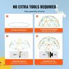 Climbing Dome, 12FT Geometric Dome Climber Play Center for Kids 3 To 10 Years Old, Jungle Gym Supports 750LBS and Easy Assembly, with Climbing Grip,