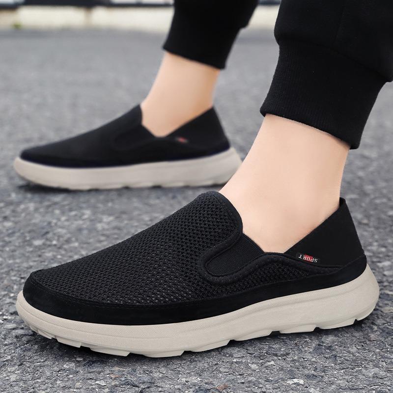 Shoes Men's summer large-size casual shoes New versatile men's shoes Old Beijing cloth shoes Lazy one-pedal dad shoes