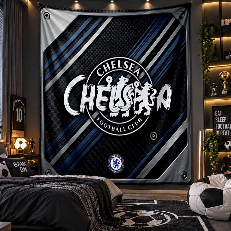 Arazzo da Appendere alla Parete Stampa Chelsea FC Tessuto per Soggiorno Camera da Letto Decorazione per la Casa