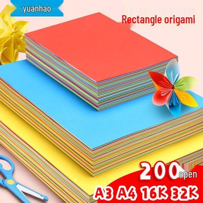 Carta Origami Colorata A4/A3 Fronte/Retro per Fai-da-Te e Progetti Artistici per Bambini