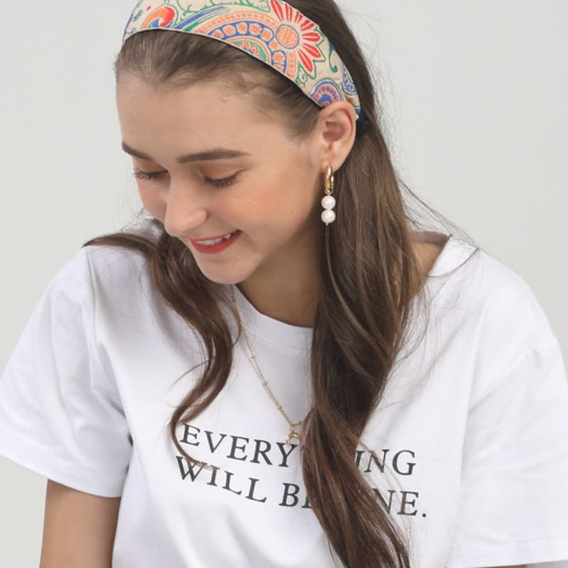 LALA Imported Ethnic Hairband P-IVORY/JAC