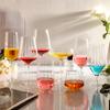 Nordic Transparent Crystal Glass Goblet Gusseted Vertical Design For Red White Wine Champagne Barware